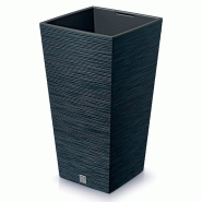 Prosperplast - Jardinière collection FURU, coloris Anthracite, 34,5x34,5x66 cm, capacité 24 L - gris plastique ZA5297