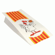 Starpak 100 sachets à poulet, papier avec doublure HDPE 28 cm x 13 cm x 8 cm "Poulet rôti" 1/1 - blanc papier 90147 Starpak 100 sachets à poulet, papier avec doublure HDPE 28 cm x 13 cm x 8 cm "Poulet rôti" 1/1 - blanc papier 90147