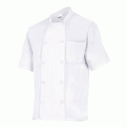 Veste de cuisine manches courtes VELILLA blanc T.54 Velilla - 54 blanc polyester 432-54 Veste de cuisine manches courtes VELILLA blanc T.54 Velilla - 54 blanc polyester 432-54