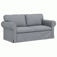 VidaXL Canapé Gris clair 215 x 82 x 80 cm tissu Modèle Savane Moderne - 42024306