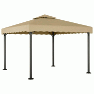 VidaXL Chapiteau Taupe 3x3 m Aluminium et acier Modèle AbriSapinière 63 - 318522