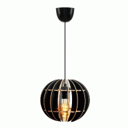 WellHome - Plafonnier 60 cm, design sphérique noir - noir WH1119