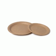 ALPHAFORM Assiettes rondes cartonnées kraft 17cm - Colis de 900 - marron AS18CARTK