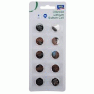 Aro Assortiment de piles bouton CR2032, 3 V, 10 pièces - argenté 477194 Aro Assortiment de piles bouton CR2032, 3 V, 10 pièces - argenté 477194