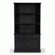 Buffet Chester Black 2 portes 2 tiroirs 2 tablettes 100x40x180 cm