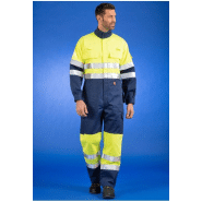 Combinaison multirisques atex haute visibilité jaune fluo réf.            650*atx