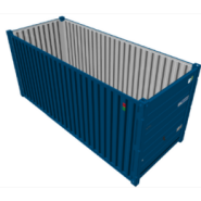 Container de stockage 20 pieds avec porte sectionnelle - Plancher contreplaqué laqué de 21 mm d'épaisseur - LC 20 Container de stockage 20 pieds avec porte sectionnelle - Plancher contreplaqué laqué de 21 mm d'épaisseur - LC 20