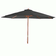 Décoshop26 - Parasol de jardin Ø 3,5m octogonal polyester/bois 7kg anthracite 04_0003821 - Bois massif 3000527732696