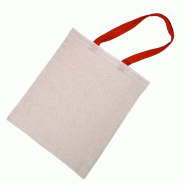 ECOLOMIQUE - 20 Pcs - Tote bag à anses rouges 350 x 420 mm - beige textile 294COTOT3542