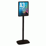 Edimeta Porte-affiches / Porte-messages Cadro-Clic double-face A3 sur pied 133 cm noir - noir aluminium 214033NR Edimeta Porte-affiches / Porte-messages Cadro-Clic double-face A3 sur pied 133 cm noir - noir aluminium 214033NR