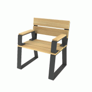 Fauteuil Havane avec Accoudoirs 700 mm en Robinier et pieds fonte Fauteuil Havane avec Accoudoirs 700 mm en Robinier et pieds fonte