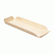 García de Pou 50 Unités - Barquettes Rectangulaires 'Wood'  22X8X2 Cm Naturel Bois - Garcia de Pou - marron 228.43
