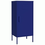 Helloshop26 - Armoire de rangement 42,5 x 35 x 101,5 cm robuste avec 2 étagères réglables salle à manger en acier bleu marine 02_0046878 - bleu ac