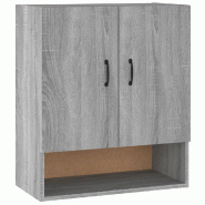 Helloshop26 - Armoire murale pratique rangement style élégant 60 x 31 x 70 cm en bois d'ingénierie gris 02_0048338 - gris Bois massif 3000235229396