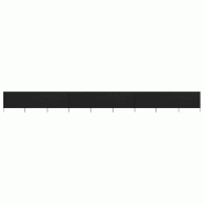 Helloshop26 - Brises-vue paravent 9 panneaux tissu 1200 x 80 cm noir 02_0008869 - noir Bois massif 3000475647769