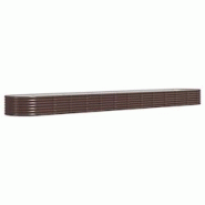 Helloshop26 - Jardinière bac lit surélevé plantes fleurs terrasse jardin de jardin acier enduit de poudre marron 02_0039555 - 3000218563462 Helloshop26 - Jardinière bac lit surélevé plantes fleurs terrasse jardin de jardin acier enduit de poudre marron 02_0039555 - 3000218563462