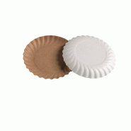 Mini assiette ronde entremets carton Ø 9,5 cm - par 50