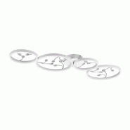 Plafonnier LED 37W 4800lm 4000K métal blanc mat - Trio - Groovy - blanc métal 4017807541908