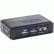 Pocket kvm 2 ports usb + audio auto alimenté câble inclus 52271