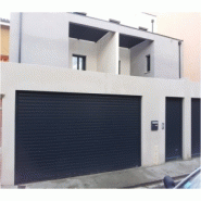 Porte de garage enroulable aluteq / motorisée / lames en aluminium / isolation thermique / 400 x 280 cm Porte de garage enroulable aluteq / motorisée / lames en aluminium / isolation thermique / 400 x 280 cm