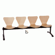 Poutre d'accueil Plum avec assises bois. - 4 places