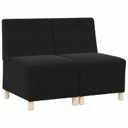 Unité de Sofa Modulaire Sans Accoudoirs 2 pcs Noir Modèle Vega StudioDesk Advance - Matériau naturel 8721288278906