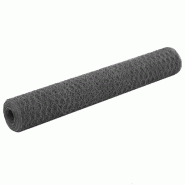 Vidaxl grillage acier et revêtement en pvc 25 x 1 m gris 143281 Vidaxl grillage acier et revêtement en pvc 25 x 1 m gris 143281