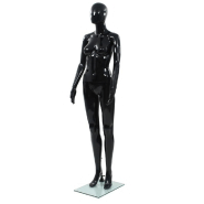 Vidaxl mannequin femme corps complet base verre noir brillant 175 cm 142929