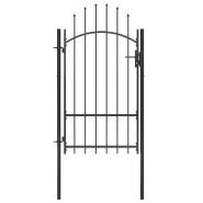 Vidaxl portail de jardin acier 1x2,2 m noir 146320