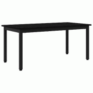 VidaXL Table basse Chêne noir 100 x 50 x 45 cm Bois d'ingénierie Modèle Helios Fixe Plus - 892572
