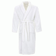 WellHome - Peignoir XL 100% Coton 1 Couture couleur Blanc - XL blanc WH13797X
