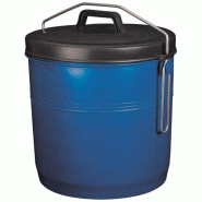 ALUMINIUM ET PLASTIQ Poubelle couvercle inséparable 16l bleu - 035-1083404