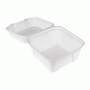 Boîte repas carrée NOVABOX bagasse blanche 1200 ml - Plat à emporter - Lot de 250 - blanc Bagasse RKT25 Boîte repas carrée NOVABOX bagasse blanche 1200 ml - Plat à emporter - Lot de 250 - blanc Bagasse RKT25