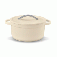 Cocotte ronde beige 24 cm 4.5 L -  450 cl Ovale Aluminium Beka 31x26.5 cm - beige aluminium 3458160006641