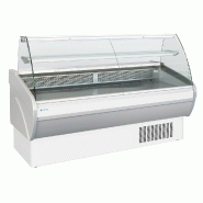 Comptoir d'exposition vitrage bombé blanc froid ventilé tempér... - PBE150BV