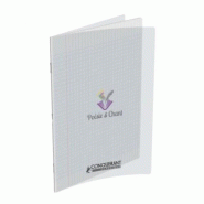 CONQUERANT Lot de 20 Cahier Poésie & Chant Classique PP piqué 24x32, 48p./24 feuilles 90g/m², Séyès/uni, incolore - 3020120014784