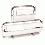 Dérouleur papier de comptoir inox 2 largeurs 31 et 62cm