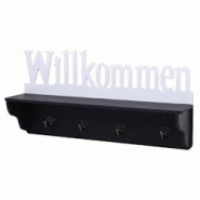 Décoshop26 - Porte-manteau mural willkommen avec 4 crochets solide 30x60x13cm noir/blanc 04_0001014 - blanc 3000573732695 Décoshop26 - Porte-manteau mural willkommen avec 4 crochets solide 30x60x13cm noir/blanc 04_0001014 - blanc 3000573732695