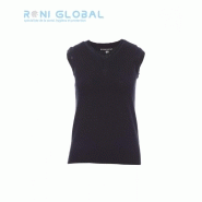 Pull / Gilet de travail marine femme - Coupe droite, col en V - Coton et laine - DESK LADY PAYPER_0