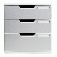 Exacompta MODULO A4 3 tiroirs fermés Office gris lumière/granit - gris matière synthétique 325041D