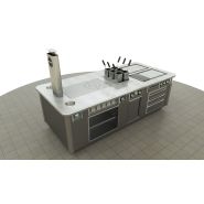 Fourneau professionnel sur mesure - gaz et électrique - éléments personnalisables et finitions variées Fourneau professionnel sur mesure - gaz et électrique - éléments personnalisables et finitions variées
