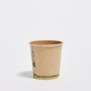 Gobelet boissons chaudes et froides zéro plastique 12 cl Ø6,2 x 6,2 cm - par 50