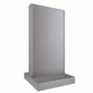 Gondole double face Alias L74xP74xH144,6cm - toile grise