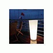 Grand Pot rond DIVIN avec éclairage - Hauteurs de 800 à 1190mm - Largeurs de 400 à 610 mm - Polyéthylène - Résistant aux chocs et UV_0