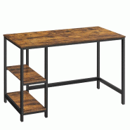 Helloshop26 - Bureau informatique industriel table d'étude avec étagère à 2 niveaux à gauche ou à droite table d'ordinadeur pour 12_0004642 - m�