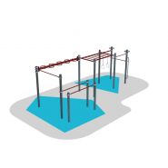 Mc1307 - equipements de street workout - fitpark - long. : 5.4 m – larg. : 1.5 m – haut. : 2,4 cm Mc1307 - equipements de street workout - fitpark - long. : 5.4 m – larg. : 1.5 m – haut. : 2,4 cm