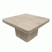 Oviala Business Table basse carrée 80 cm aspect naturel - beige Bois massif 113776 Oviala Business Table basse carrée 80 cm aspect naturel - beige Bois massif 113776