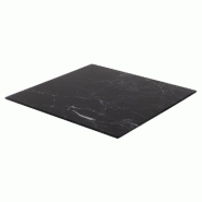Planche à découper verre trempé "Verre" décor marbre noir 27x27x0,4cm - par 12