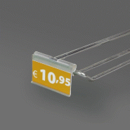 Porte-étiquette transparent pour broche 30x50mm - Affichage prix pour tous commerces