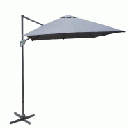 Proloisirs Parasol Déporté 3X4 m/8 baleines NH20 Inclinable Manivelle - Grey - gris aluminium Y223/1
